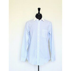 NEW! Brooks Brothers Slim Fit Pattern Dress Shirt Cotton Blue SZ 16-35